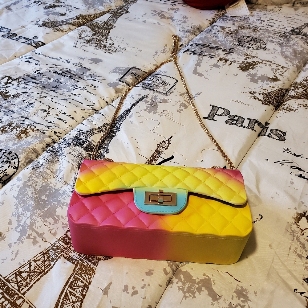 Colorful Quilted Crossbody Bag - Picture 3 of 4